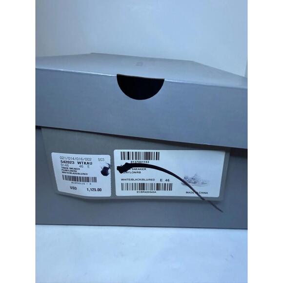 Balenciaga Track Signature Logo Sneakers White/Black SZ 46 - Picture 6 of 6